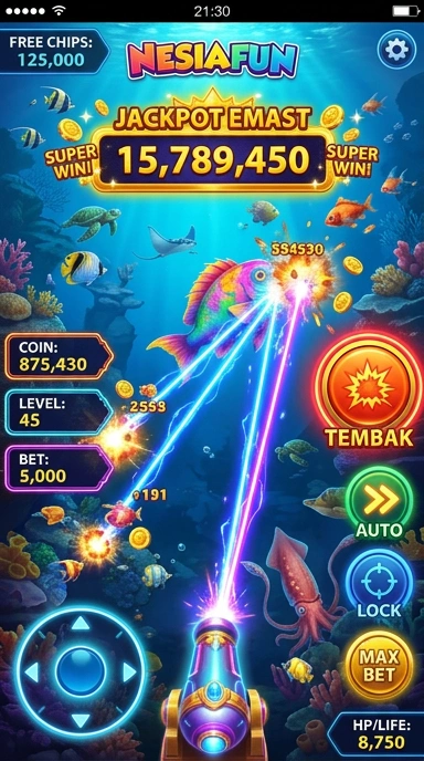 Layar utama nesiafun — antarmuka bersih setelah instalasi